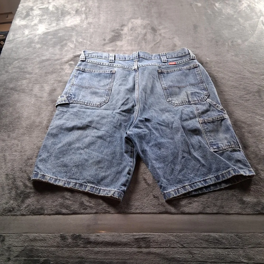 Wrangler Carpenter Denim Shorts Mens 38 Blue Medium Wash Utility 64WC4DI